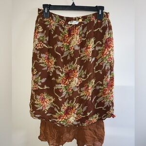 Floral Brown Skirt